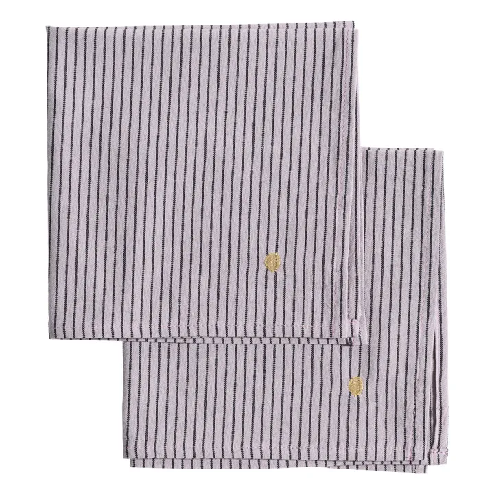 La cerise sur le gâteau Serviettes de table Léonie - Set de 2 | Lilas
