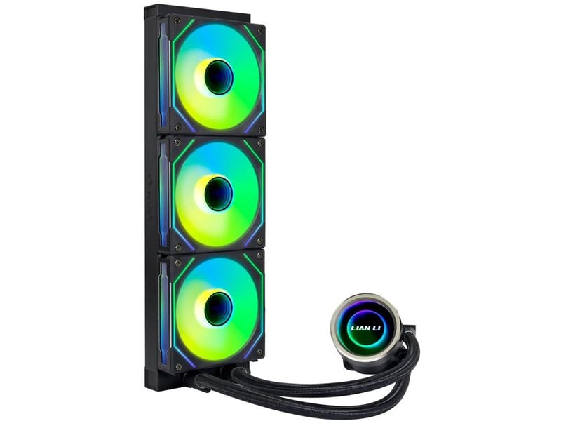 Lian Li Wasserkühlung Galahad II 360 Trinity SL-INF Schwarz Wasserkühler für Intel und AMD Prozessorsockel mit leisen RGB-Lüftern