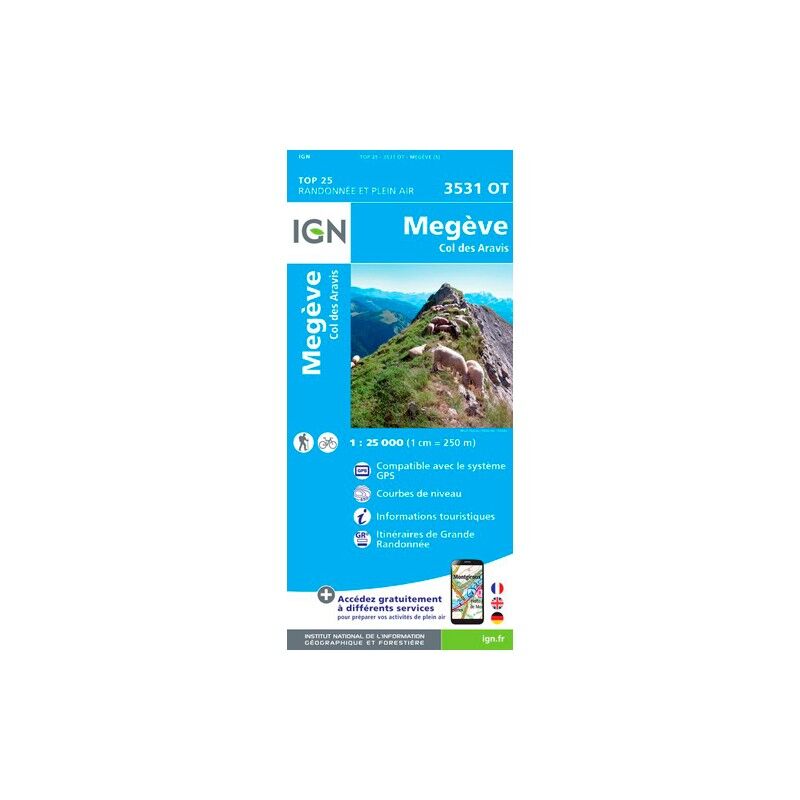 Mégève - Col Des Aravis - Carte topographique