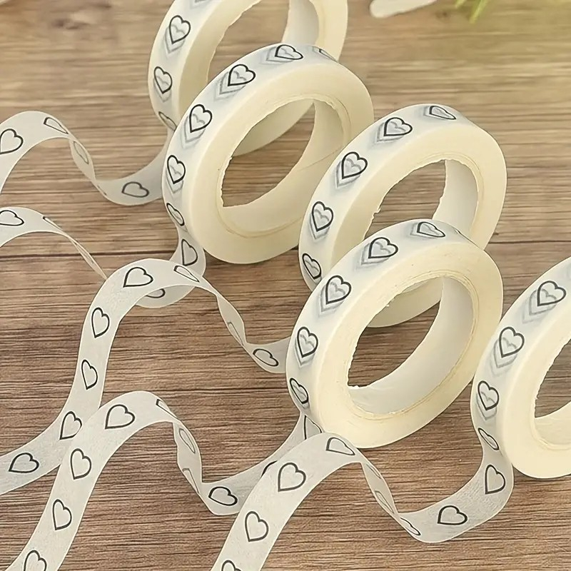 (10m) Washi Tape Deko Klebeband Bastel Masking Tape - Herz