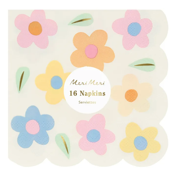 Meri Meri Petites serviettes Happy Flowers - Set de 16 | Pastel