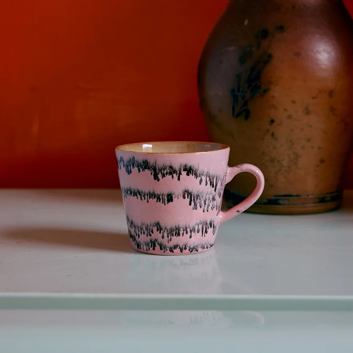 HKliving - 70's Cappuccino Tasse, 300 ml, blast