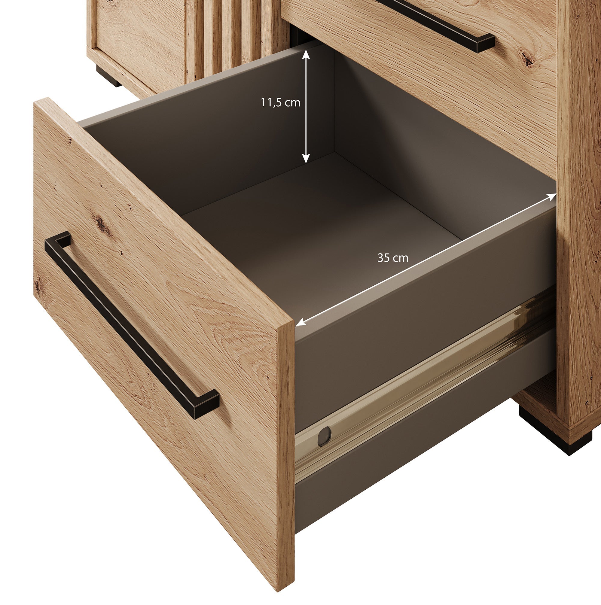 Meubella - Dressoir Adyson - Eiken - 93 cm