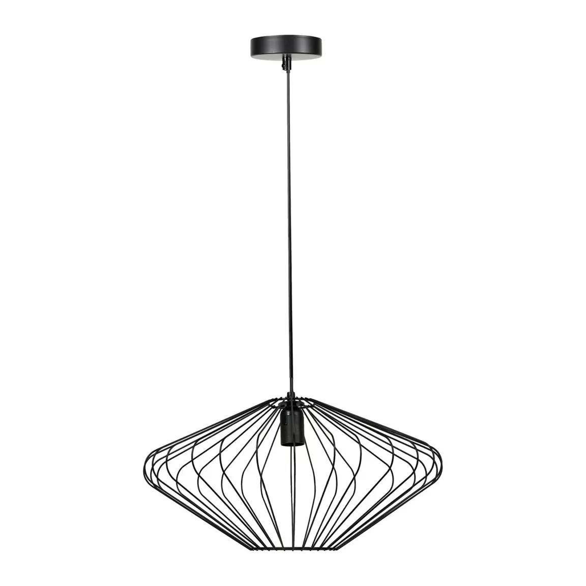 Suspension lumineuse métal (D45 cm) Rosa Noir