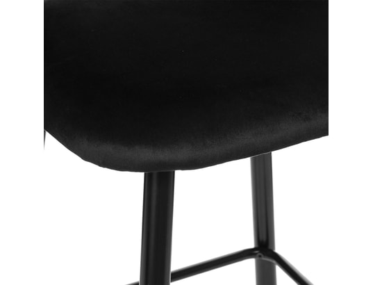 TOILINUX - Lot de 2 chaises de bar effet velours kara - hauteur d'assis...