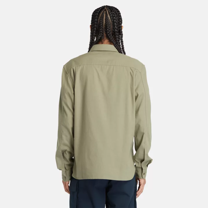 Chemise en popeline pour homme en vert