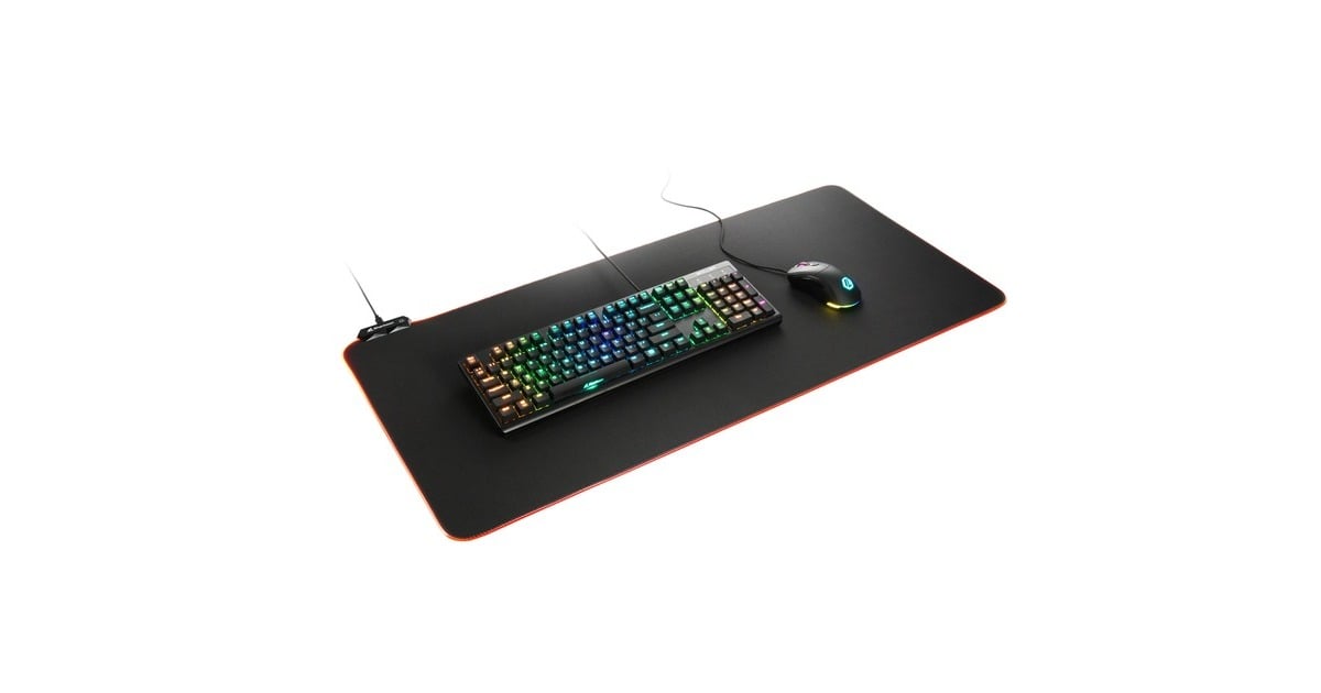 Sharkoon1337 RGB V2 - 900 Gaming Muismat  (Zwart, RGB leds)