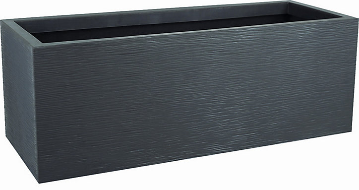 Jardinière polypropylène EDA Graphit Up anthracite 79,5 x 29,5 x h.29,5 cm