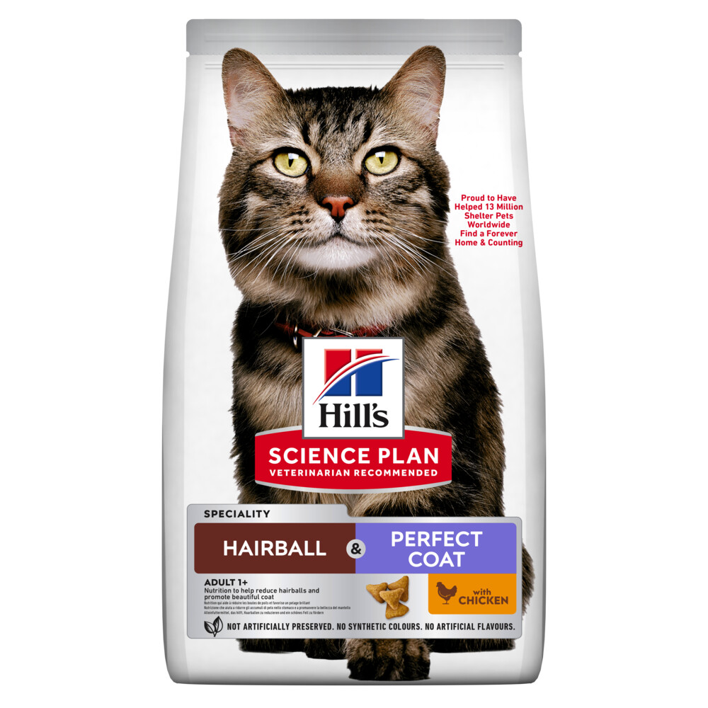 Hill's Science Plan Kattenvoer Adult Hairball & Perfect Coat3 kg