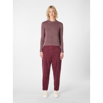 Damen-Baumwollpullover, Mauve