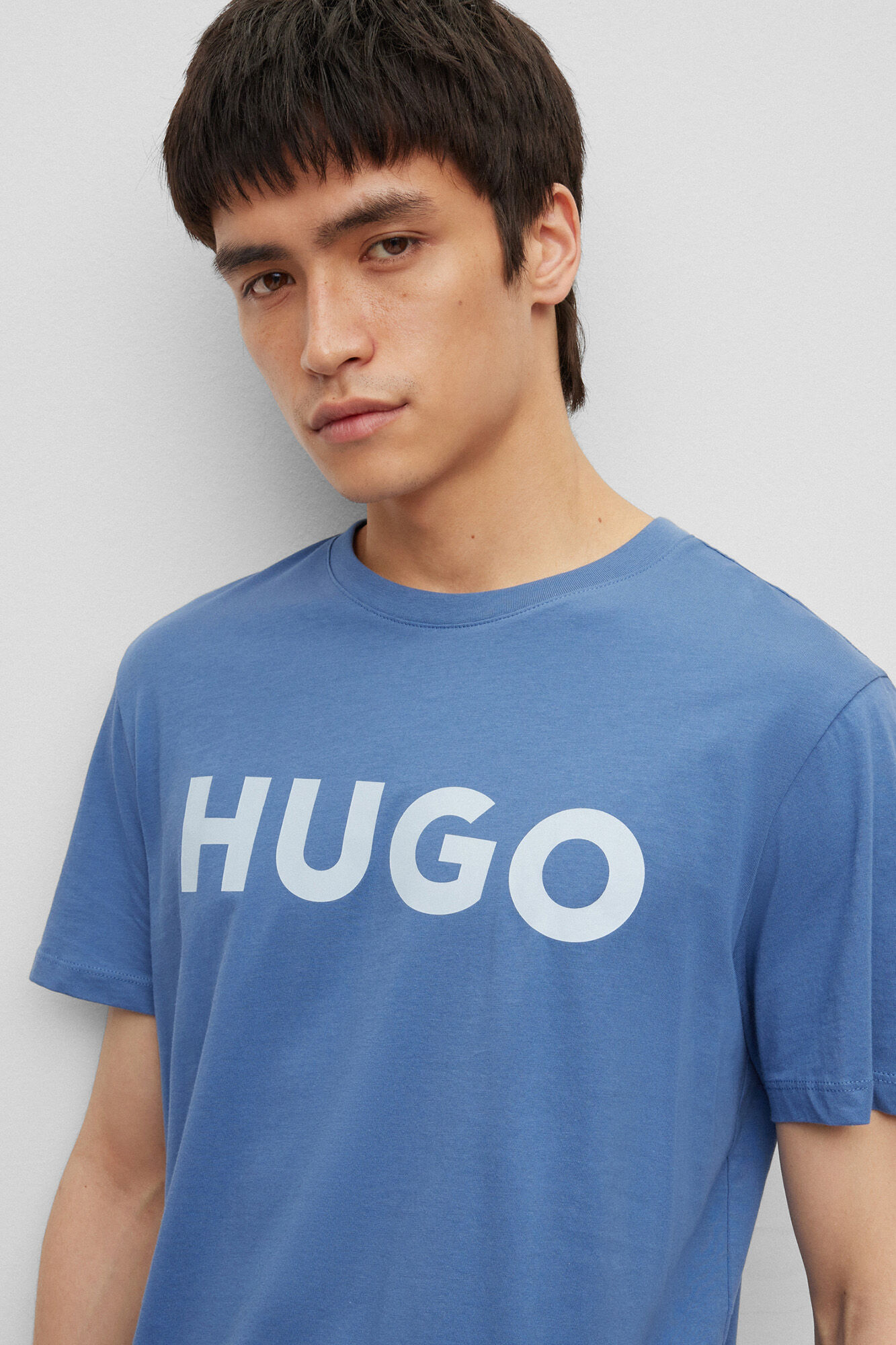 Camiseta de manga curta - azul médio