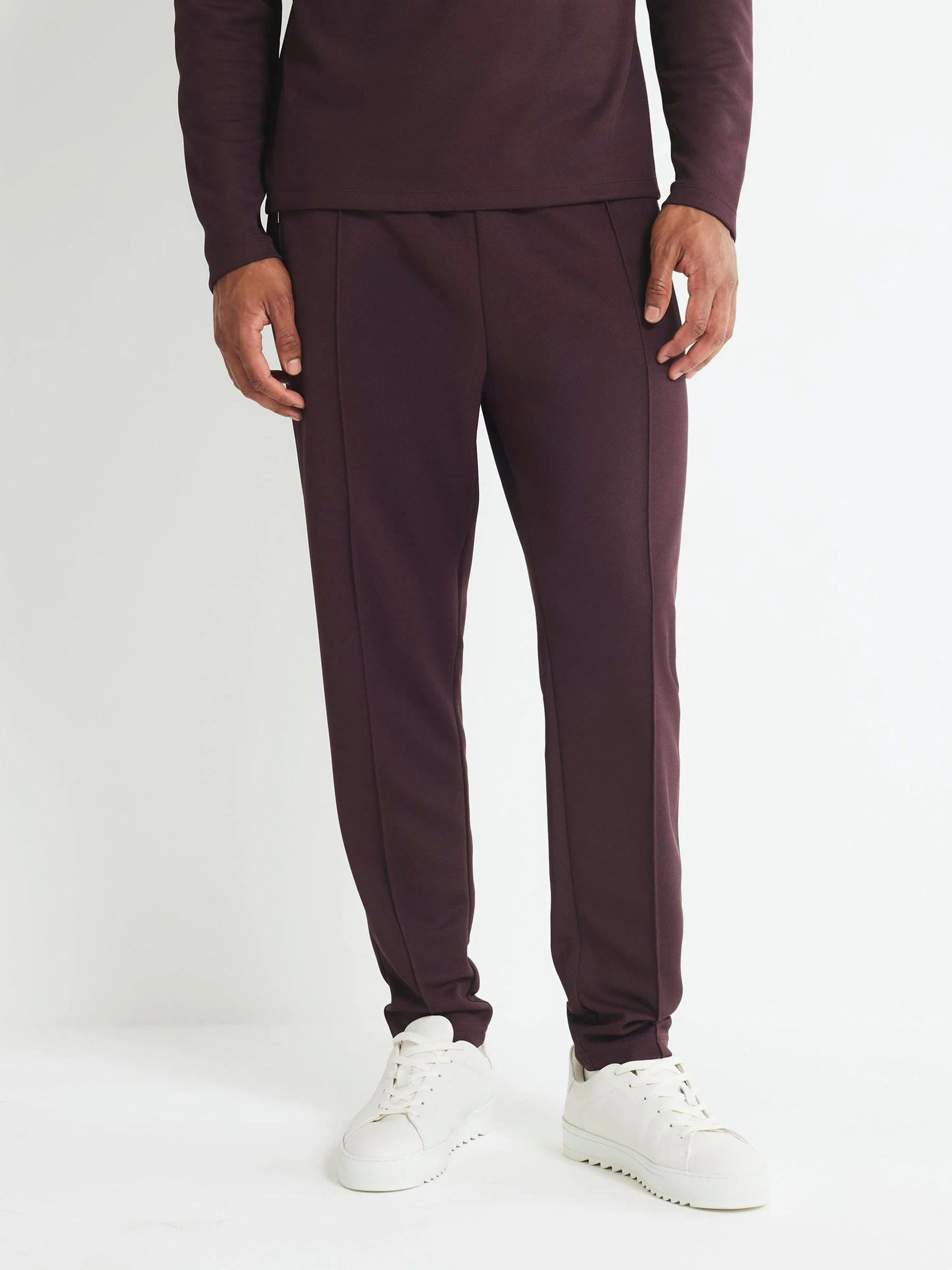 Rood - River Island Slim Fit Pique Jogger
