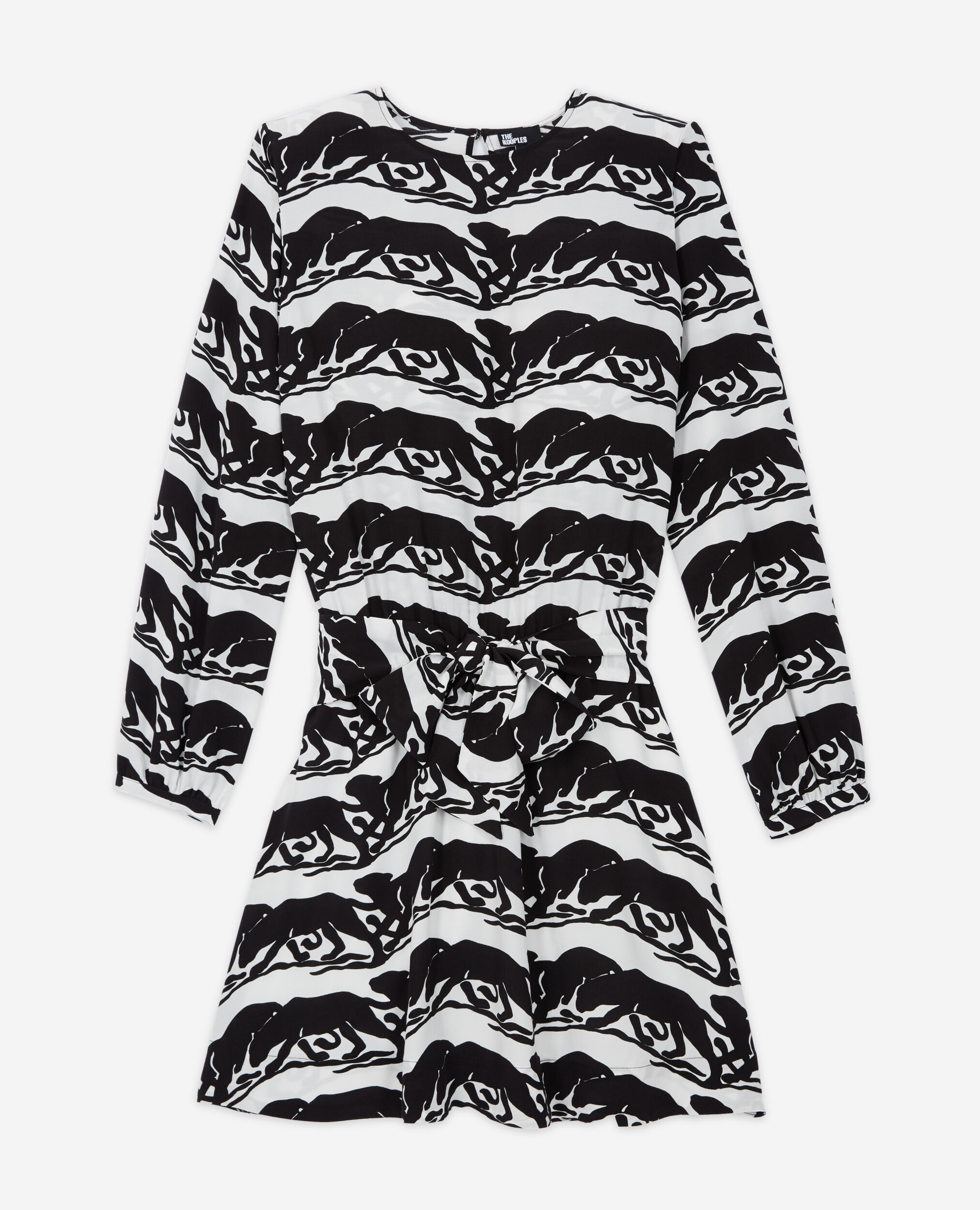 Robe courte avec ceinture imprimée