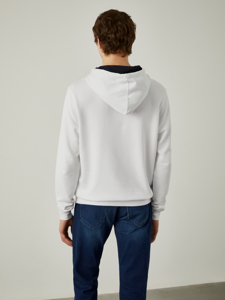 Sweatshirt de algodão com capuz