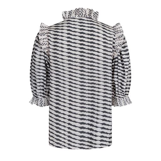 Neo Noir Chacha Graphic Bluse, Antracit, 42