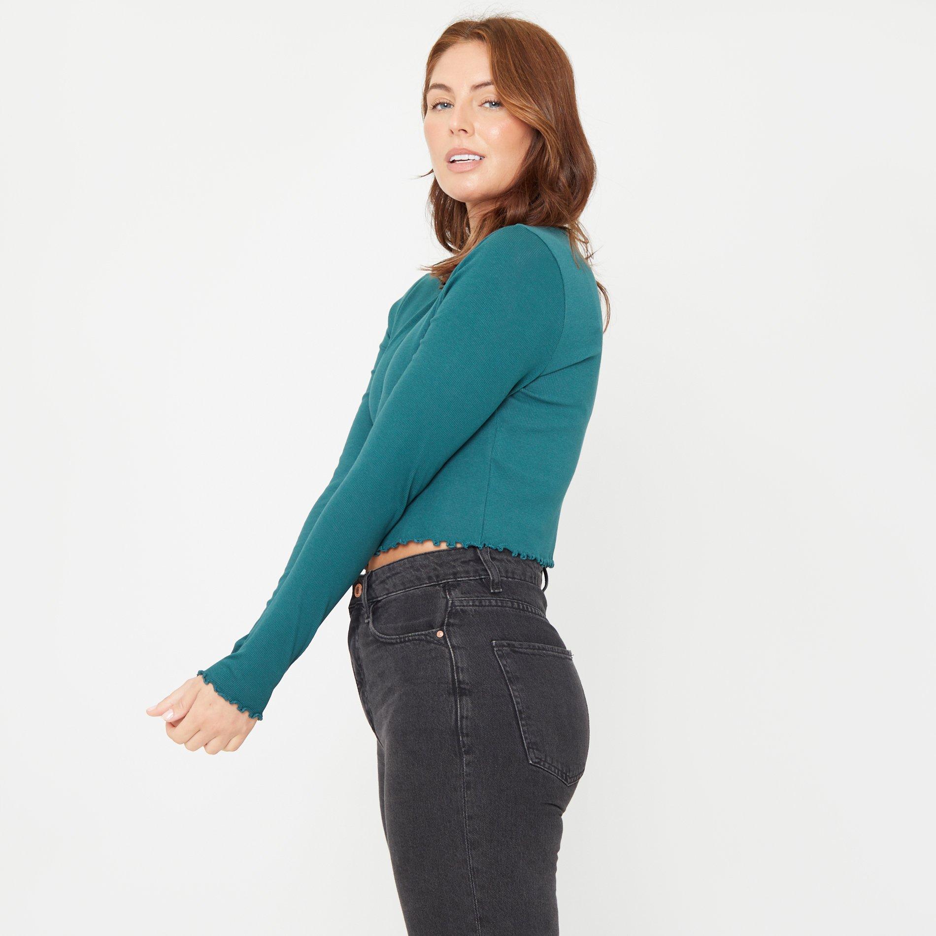 Be You BeYou Rib Long Sleeve Top Womens
