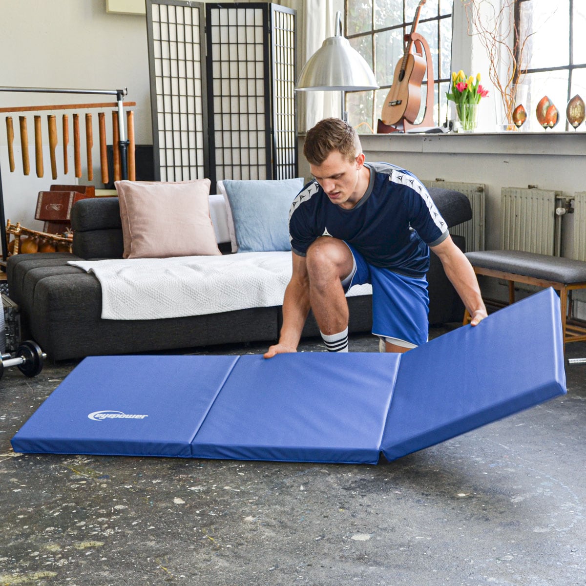 XL Gymnastikmatte 190x60x5cm - Faltbare Turnmatte