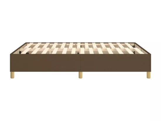Sommier à lattes de lit Marron foncé 140x190 cm Tissu