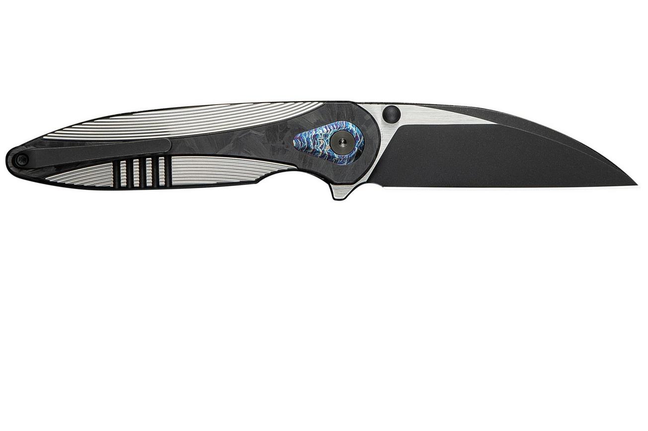 WE Knife Zenthra WE24021C-1 Satin/Black Stonewashed M390 Satin/Black Titanium Carbon Inlay, zakmes