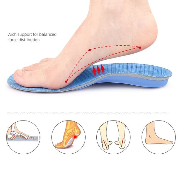 INF Arch Support-innleggssåler for flate føtter, ortotiske skoinnlegg for menn og kvinner