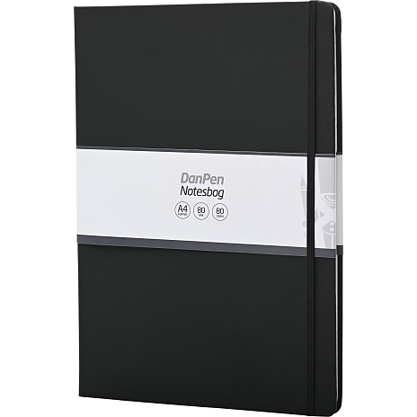 Danpen notesbog PU A4 - sort