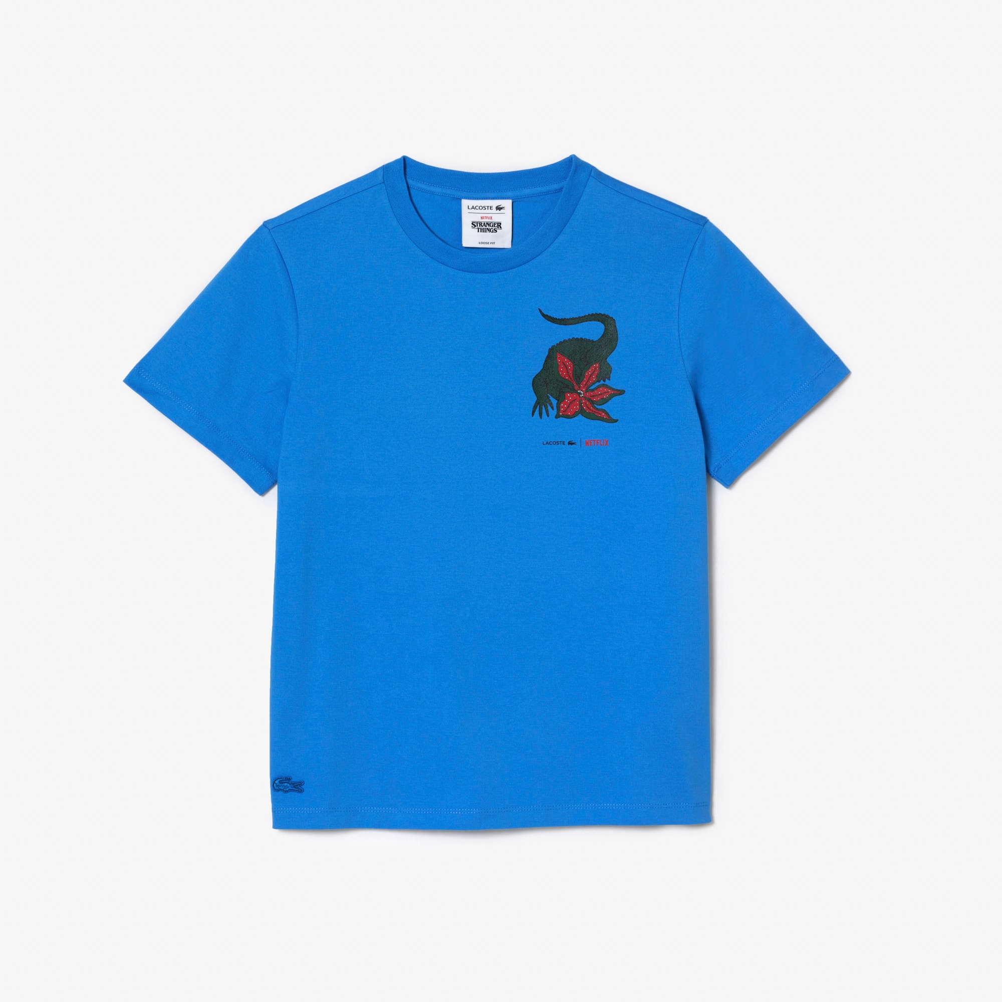 T-shirt femme Lacoste x Netflix en jersey de coton biologique T-Shirts - Bleu - Lacoste - Femme