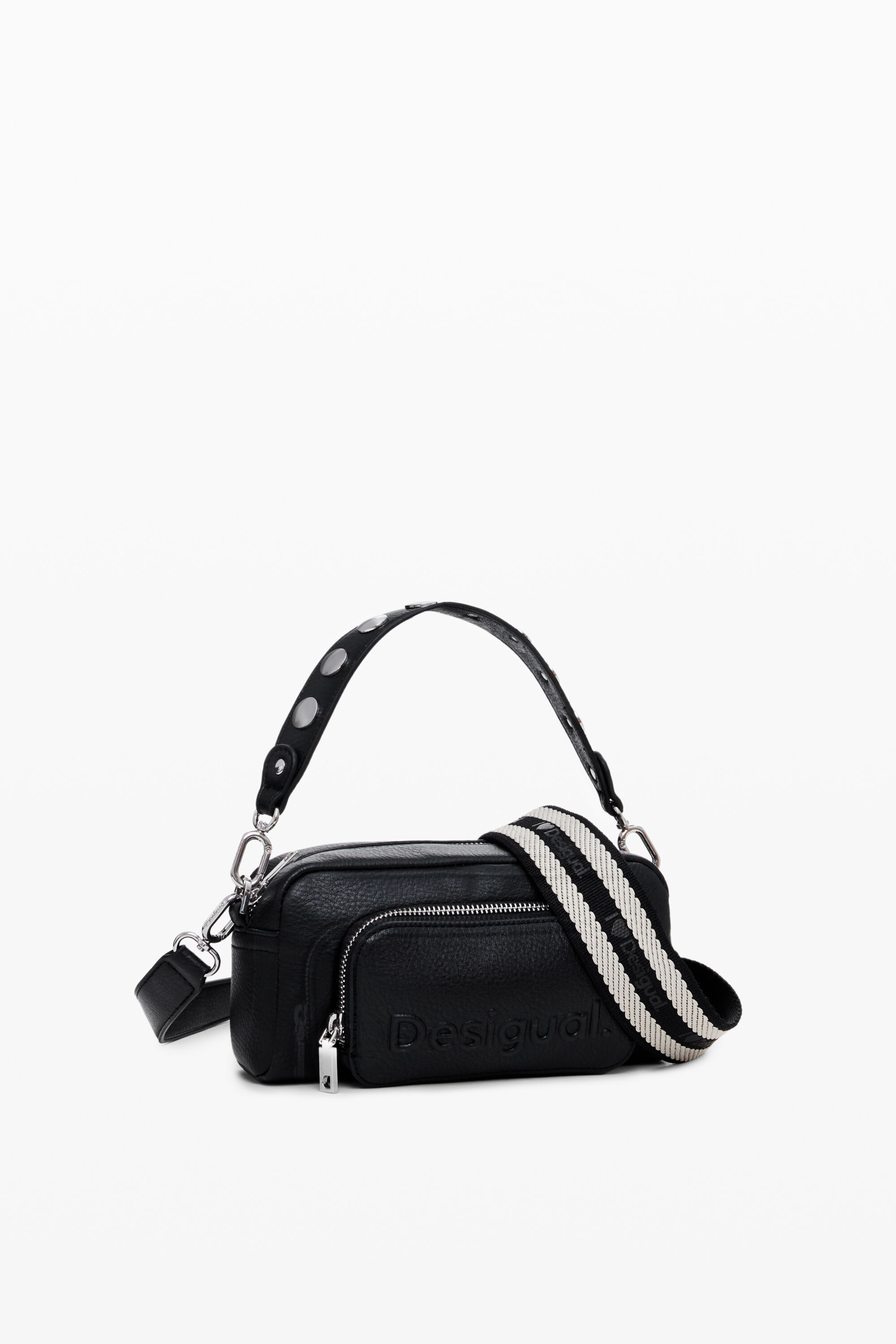 Bolsa transversal com vários bolsos