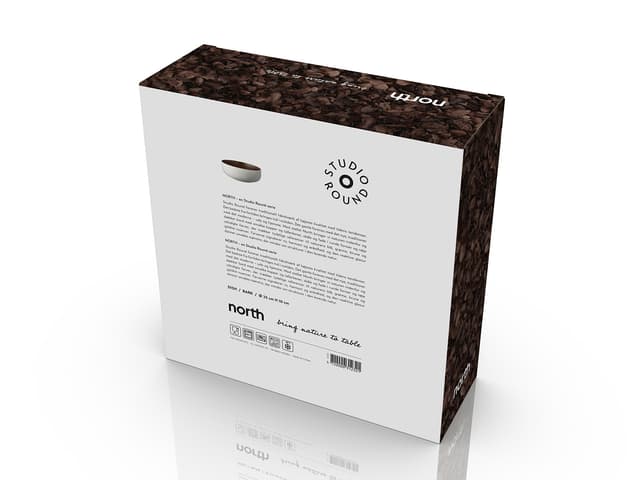 Studio Round Salatskål Matte white/Matte bark