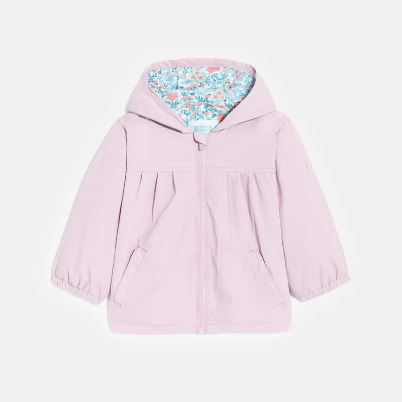 Veste à capuche rose bébé fille Mauve Violet