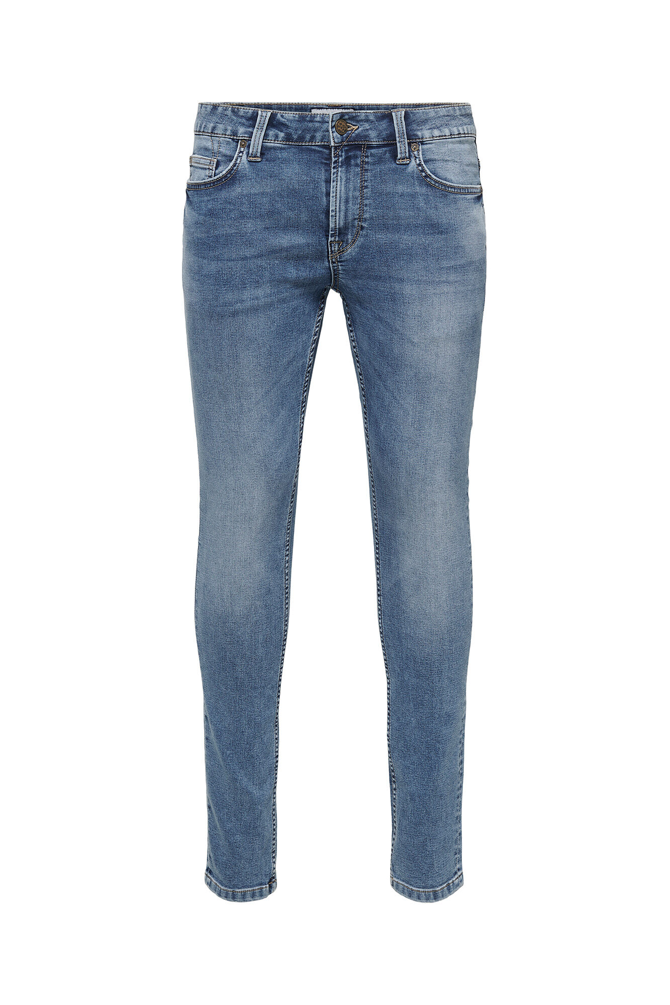 calça jeans de corte justo