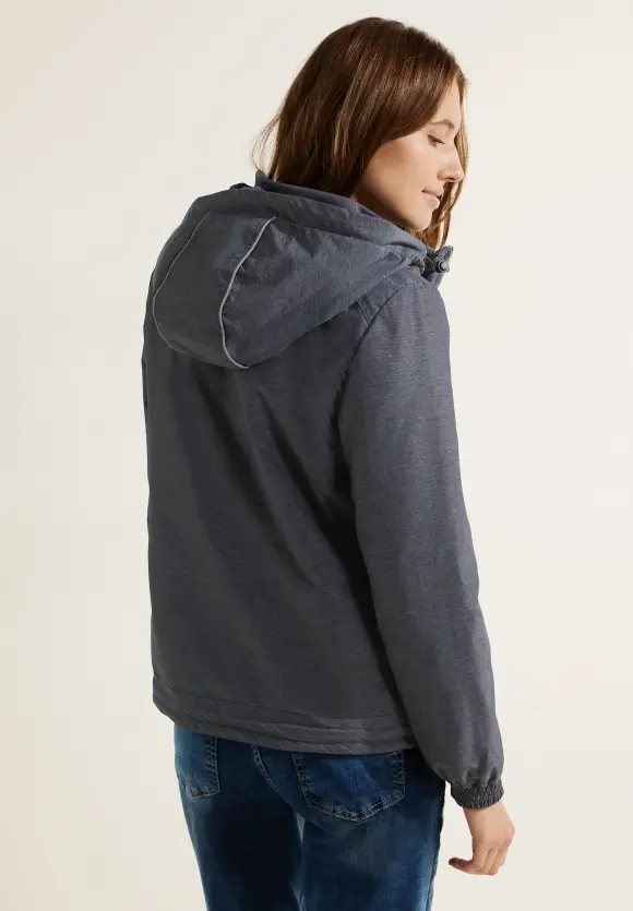 Padded Melange Windbreaker - deep blue
