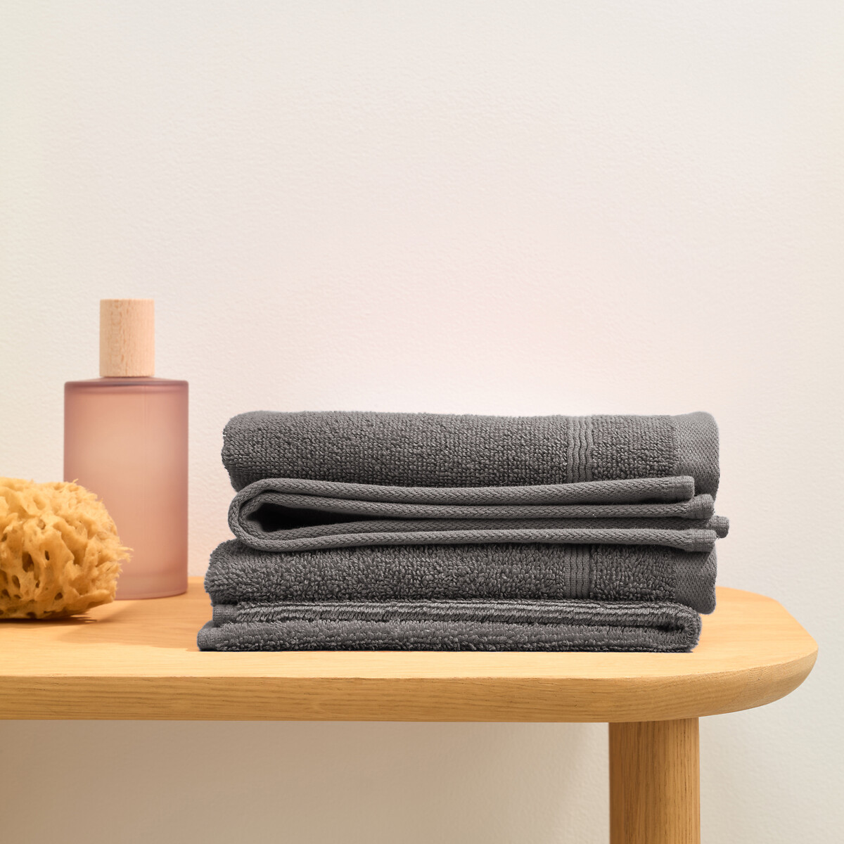 LA REDOUTE INTERIEURS<br>Conjunto de 4 toalhas de mão em tecido atoalhado 600 g/m², Zavara