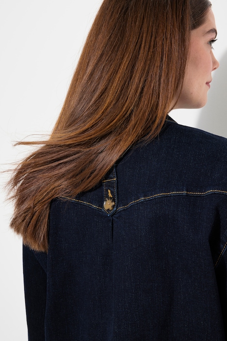 Jeansjacke, Hemdkragen, Stretch, Biobaumwolle