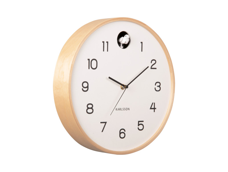 Wall Clock Natural Cuckoo KA5886BK Black