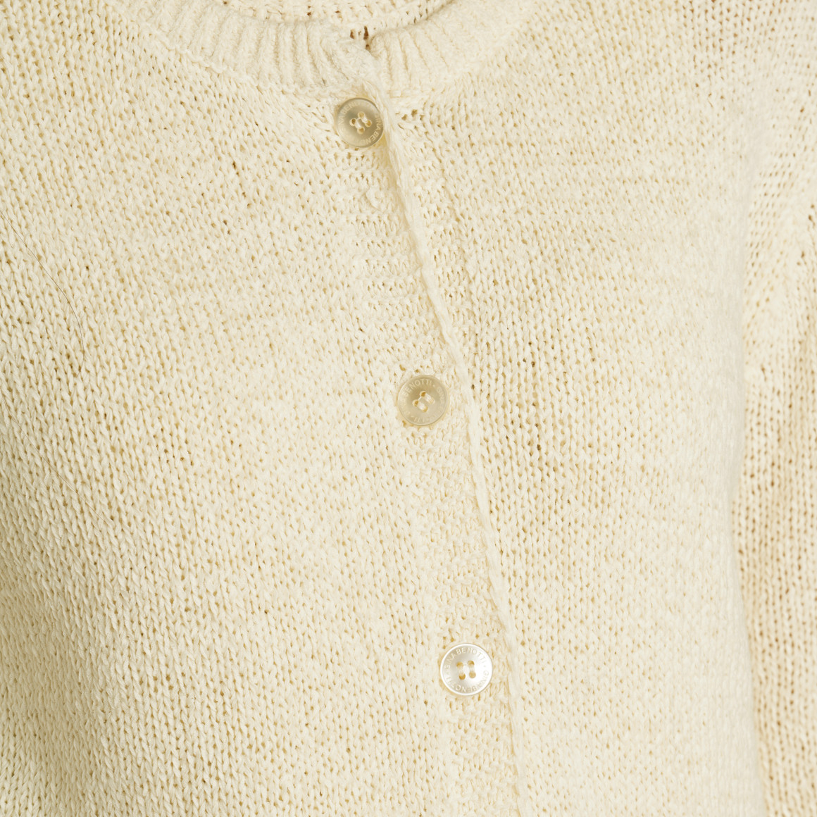 Gina Benotti Damen Strickjacke mit Knopfleiste creme