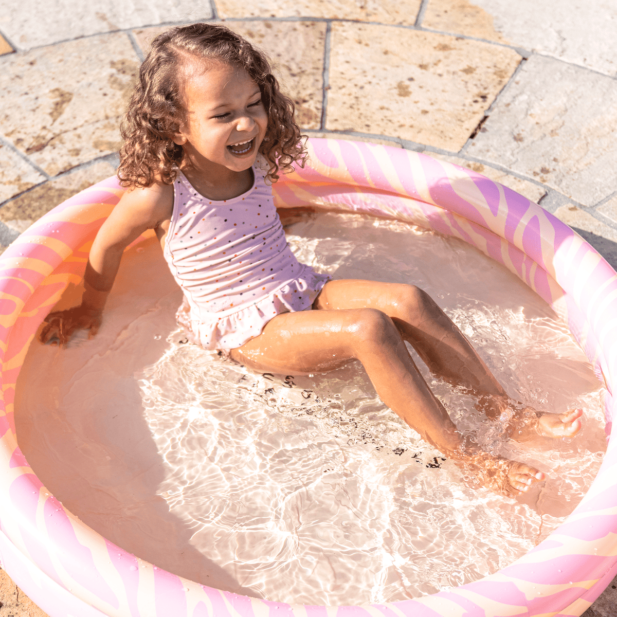 Swim Essentials Swim Essentials Zwembad Roze Zebra Ø 100 cm