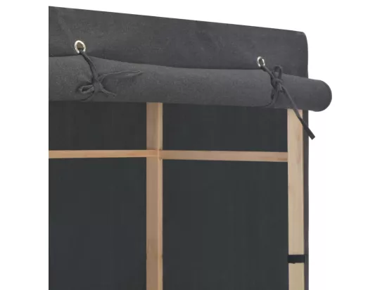 Garde-robe à 3 niveaux Gris 110 x 40 x 170 cm Tissu