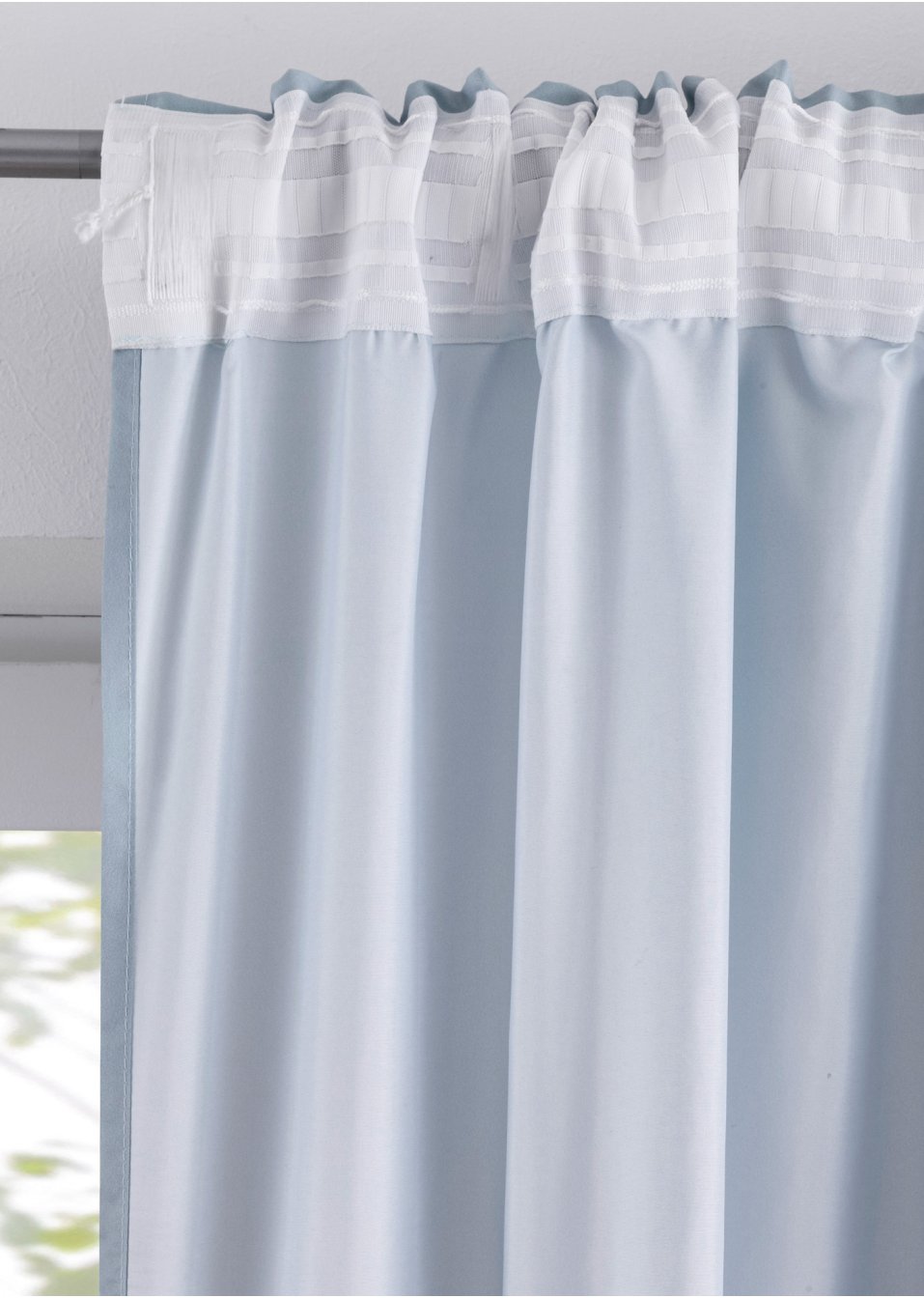 Rideau microfibre à motif floral (1 pce)