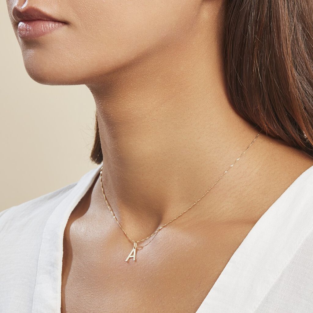 Pendentif Ionia Lettre Or Jaune