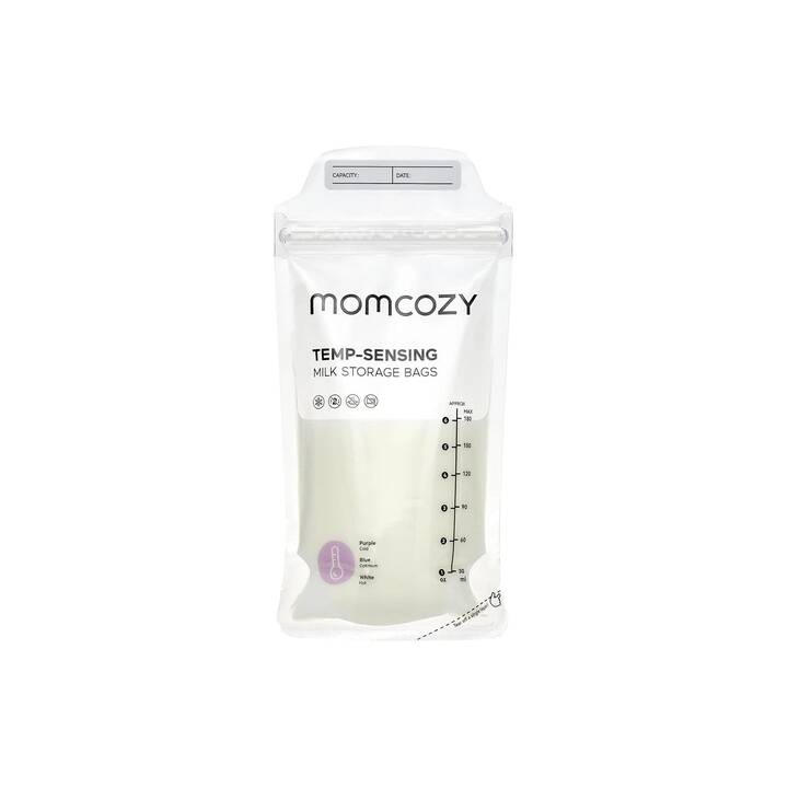 (50er Set) Muttermilch Behälter Aufbewahrungsbeutel mit Thermo Farbwechsel (MS002-NA00NB) - Transparent