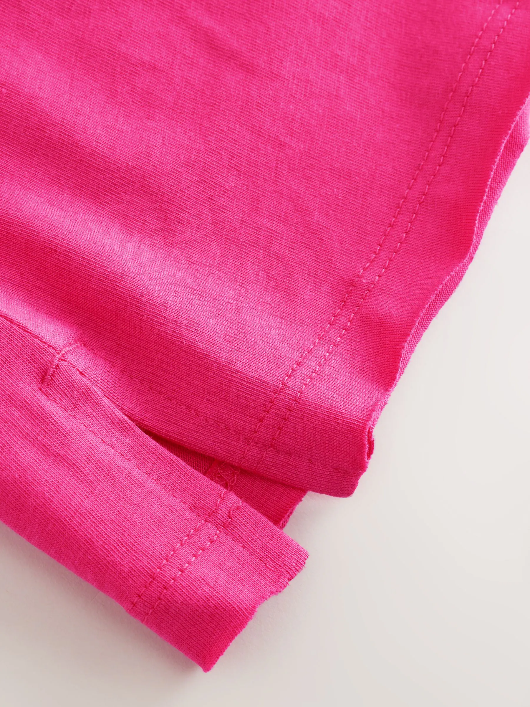 Roze - Feestelijk Kerstmis T-shirt met Korte mouwen, lovertjes en luipaardprint