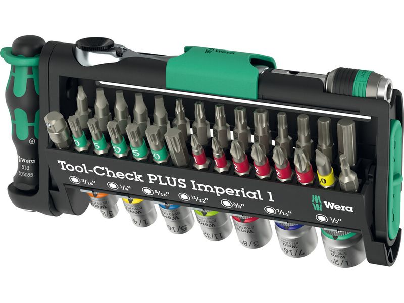 Wera Tool-Check PLUS Imperial 1, 39-teilig Bits-Sortiment mit Ratsche   Nüssen