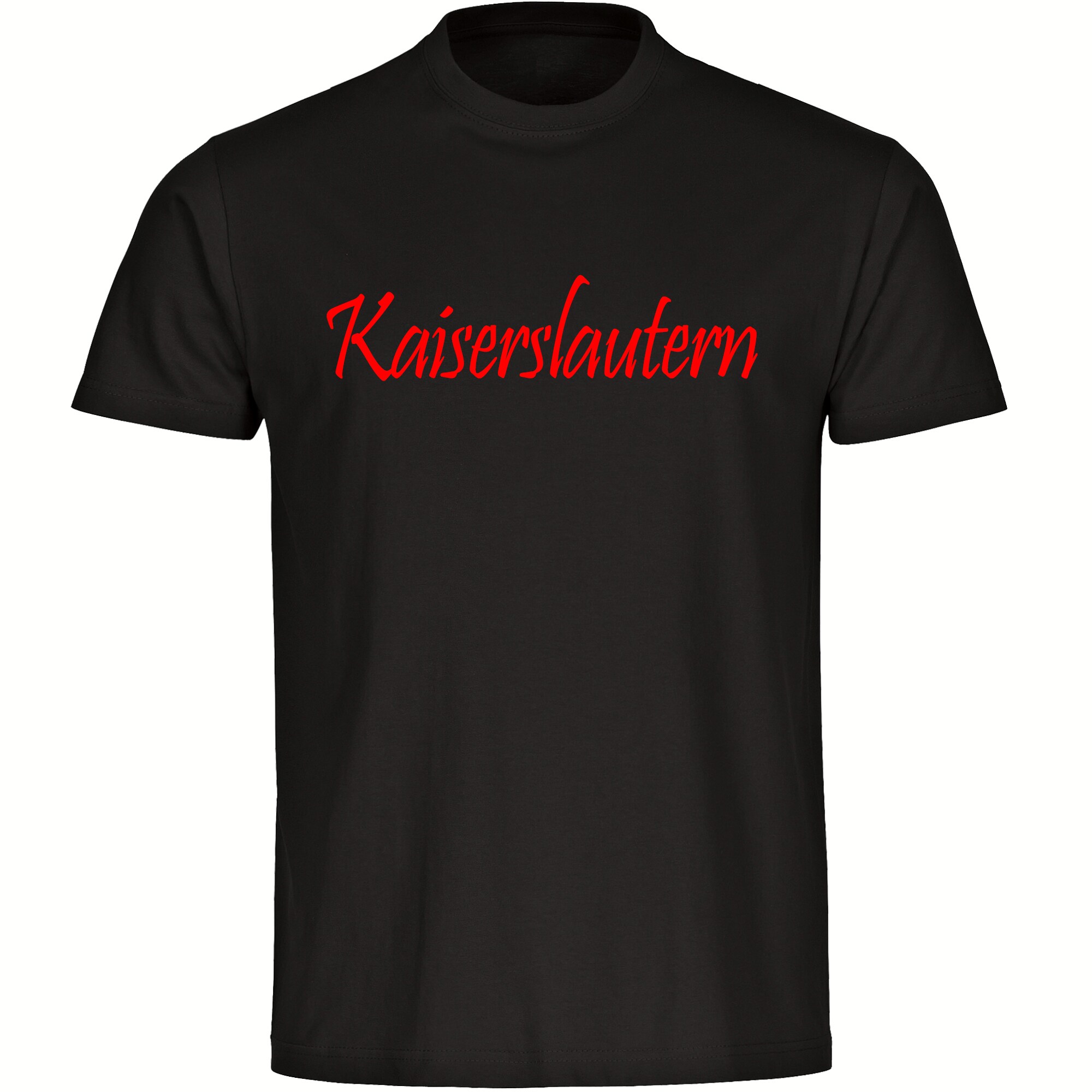 multifanshop® Herren T-Shirt - Kaiserslautern - Schriftzug - Druck rot