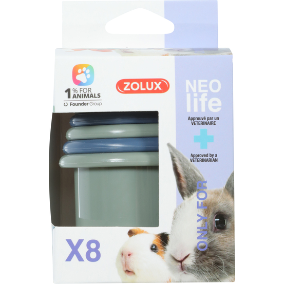 Set Neolife de 8 gobelets cache-friandises pour lapin et cochon d'inde