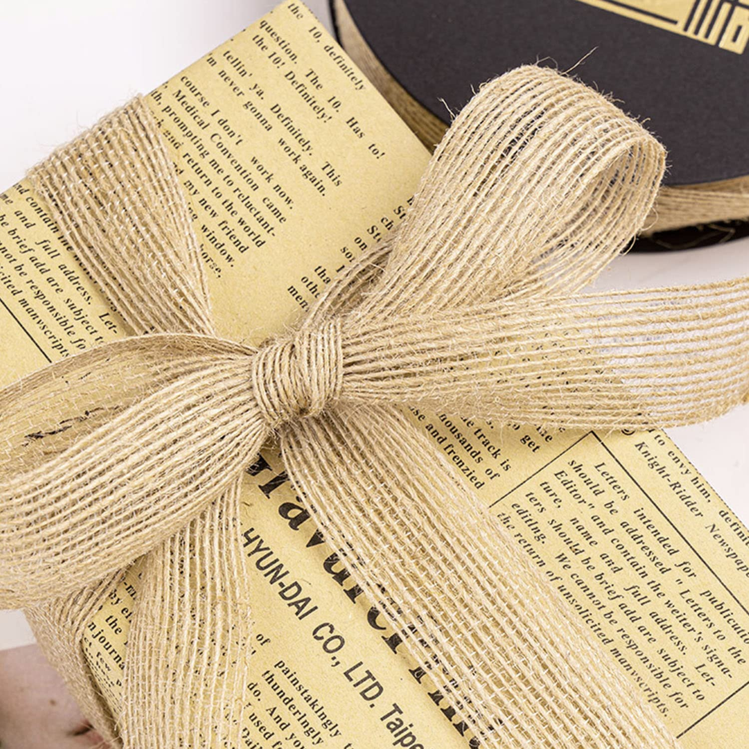 (5er Set) 6-25mm Geschenkband Nature Jute Deko Band für Geschenke / Hochzeiten - Braun
