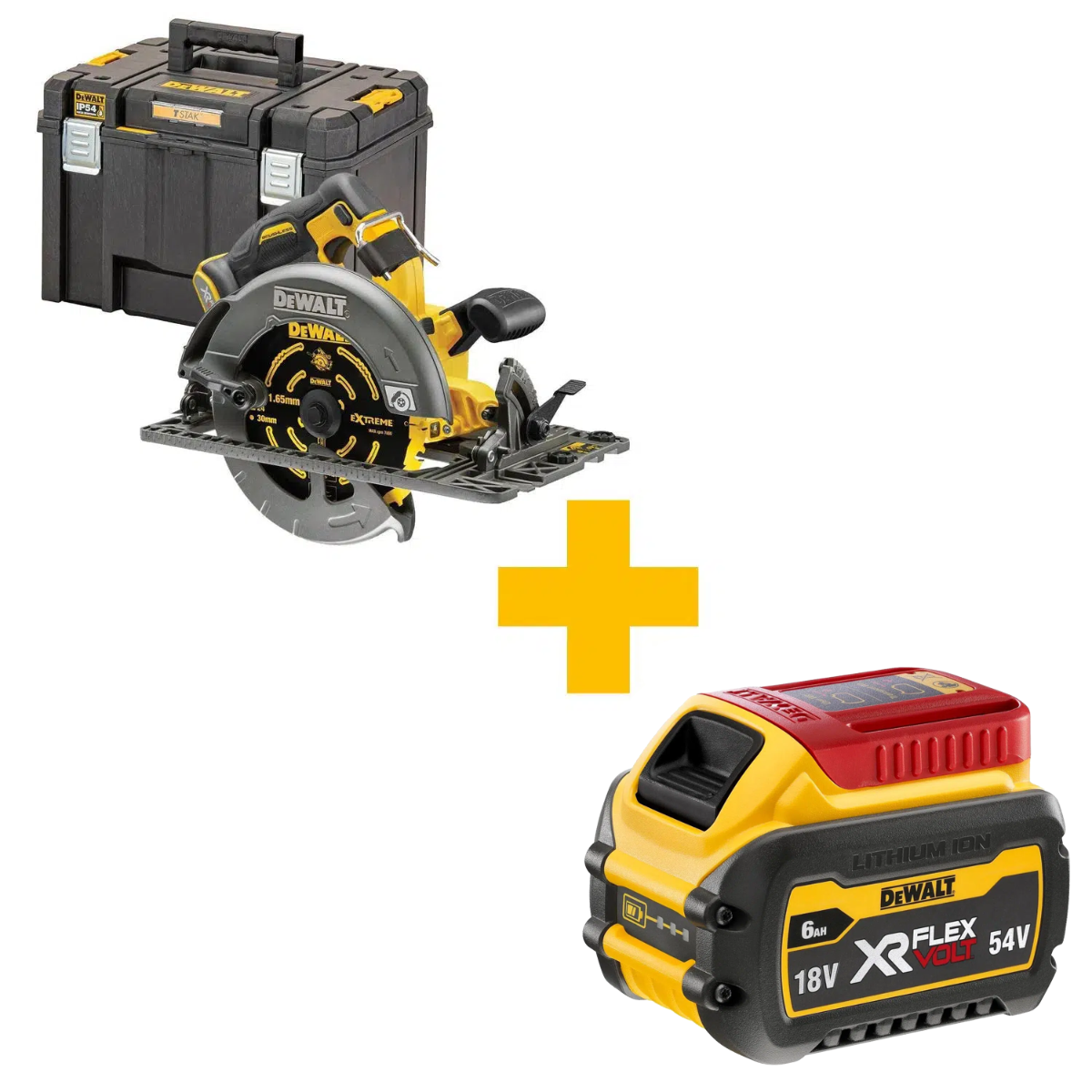 DeWALT DCS579NT Accu Cirkelzaag 190mm 54V XR FlexVolt Basic Body in TSTAK
