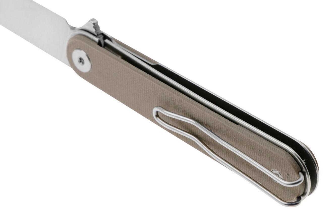 Real Steel Iris Flipper 8061AC Satin 12C27, Coyote G10, zakmes