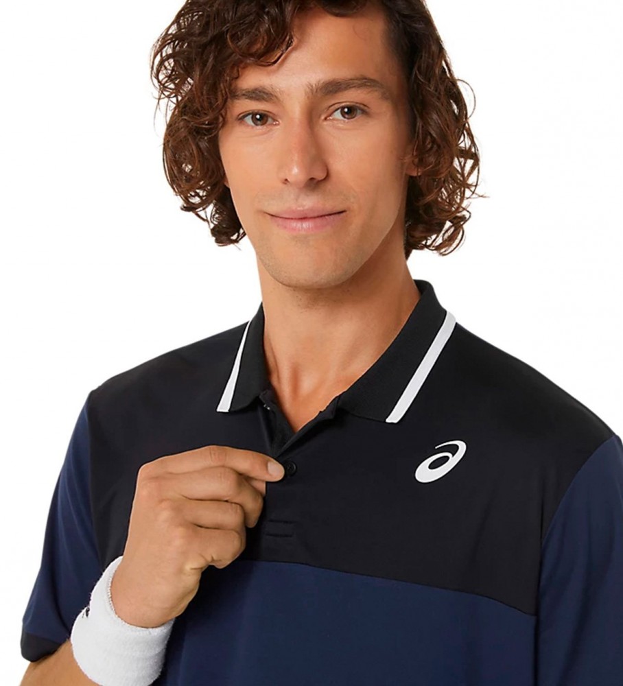 Asics Polo Court azul marinho, preto