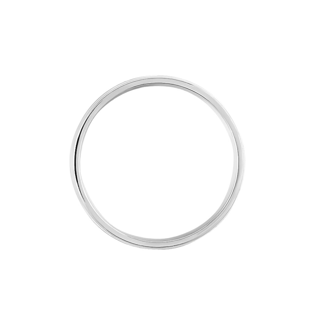 Alliance Mat Et Brillant Ruban Plat Palladium Blanc