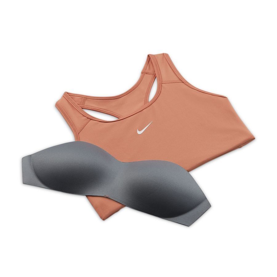 Nike Swoosh Brassière - Orange/Blanc Femme